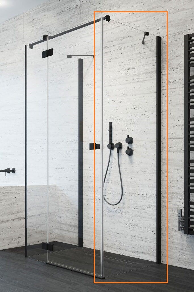 Бокова стінка Essenza New Black KDJ-Essenza New Black KDJ+S S1 90, RADAWAY - Зображення