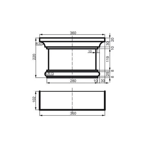 Пілястр фасадний капітель Prestige Decor (PC 110 капітель без покриття ), ELITE DECOR - Зображення PC_110-.jpg