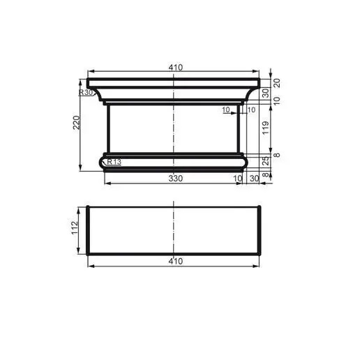 Пілястр фасадний капітель Prestige Decor (PC 111 капітель без покриття ), ELITE DECOR - Зображення PC_111-.jpg