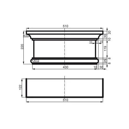 Пілястр фасадний капітель Prestige Decor (PC 112 капітель без покриття ), ELITE DECOR - Зображення PC_112-.jpg