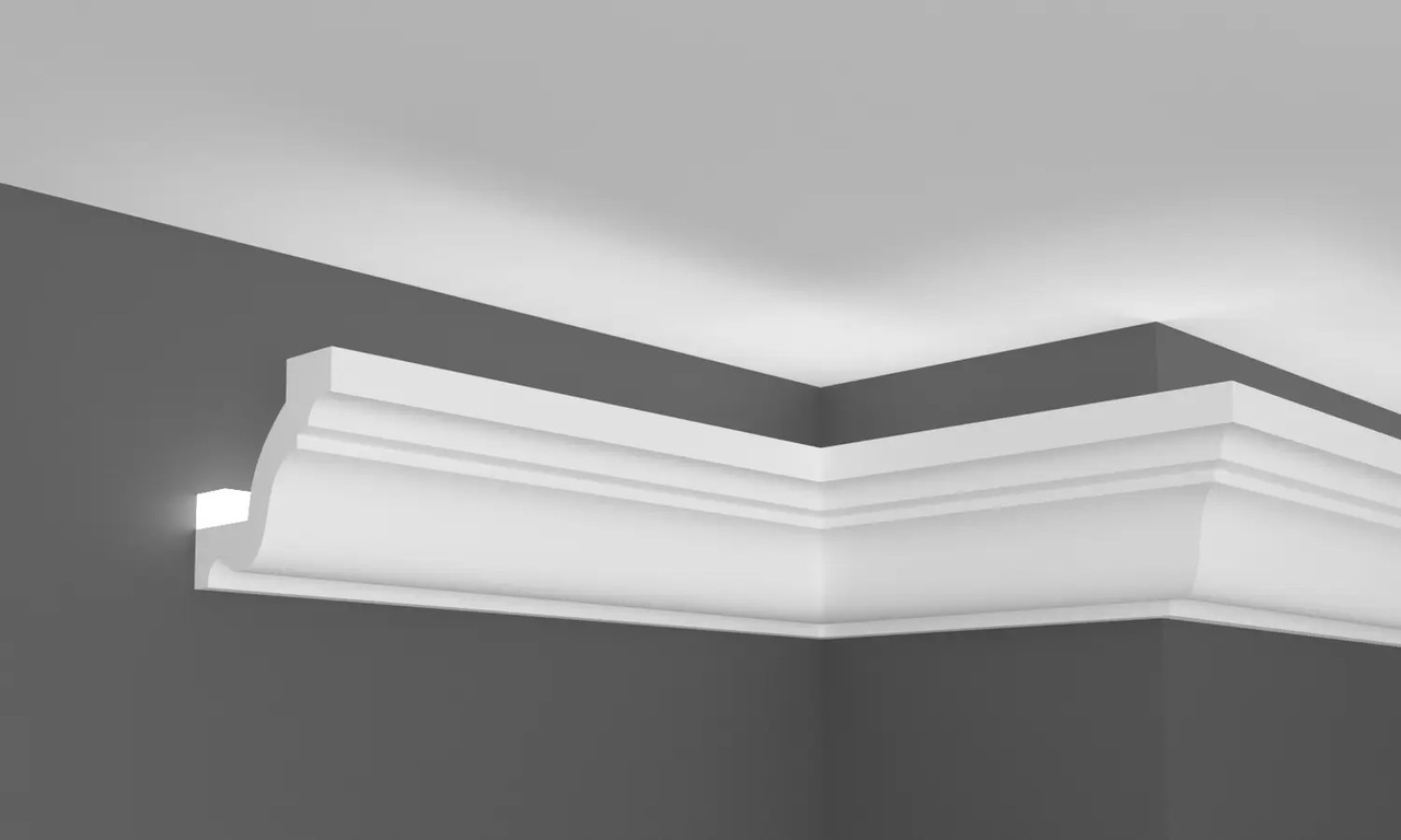 Карниз полиуретановый Gaudi Decor (P 134 Flexi), ELITE DECOR - Зображення P_134_Flexi.jpg