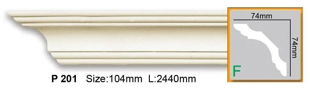 Карниз полиуретановый Gaudi Decor (P 201 Flexi), ELITE DECOR - Зображення