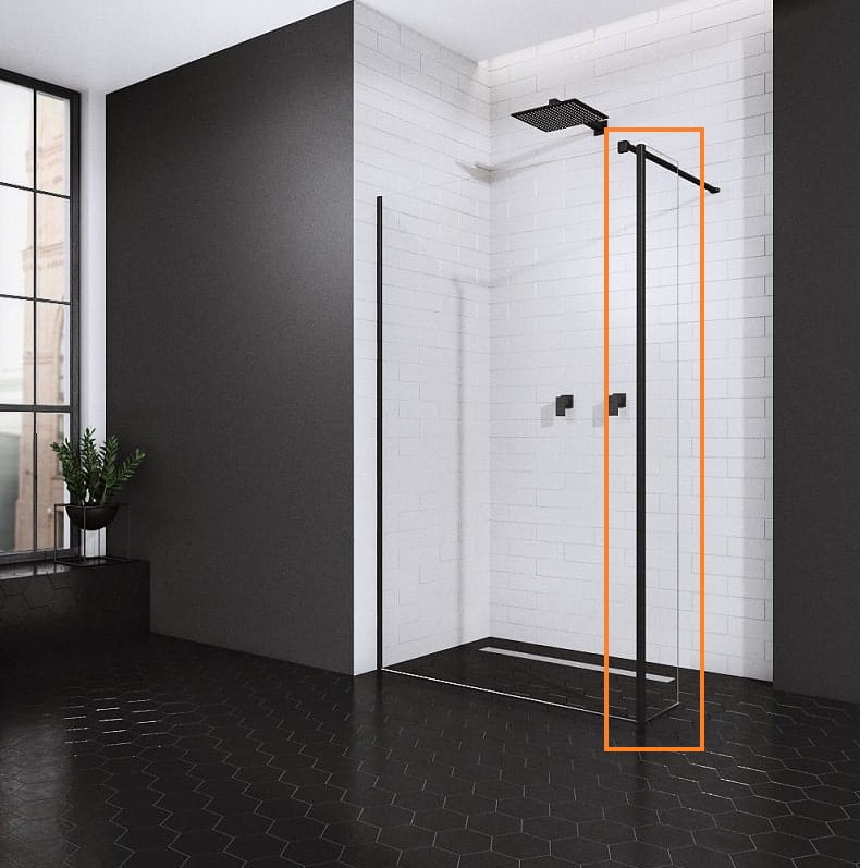 Бокова стінка Modo SW Black 30 RADAWAY - Зображення Radaway-Scianka-B.jpg