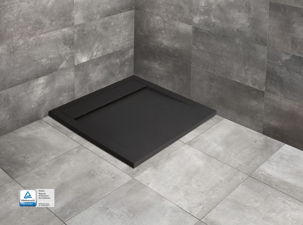 Душовий піддон Teos C 90x90 см Black, RADAWAY - Зображення