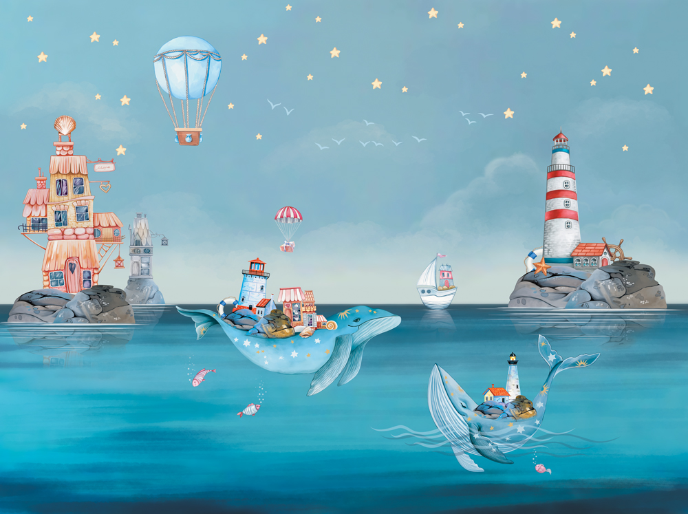 Фотошпалери LeoPrint Подорож на китах - Зображення