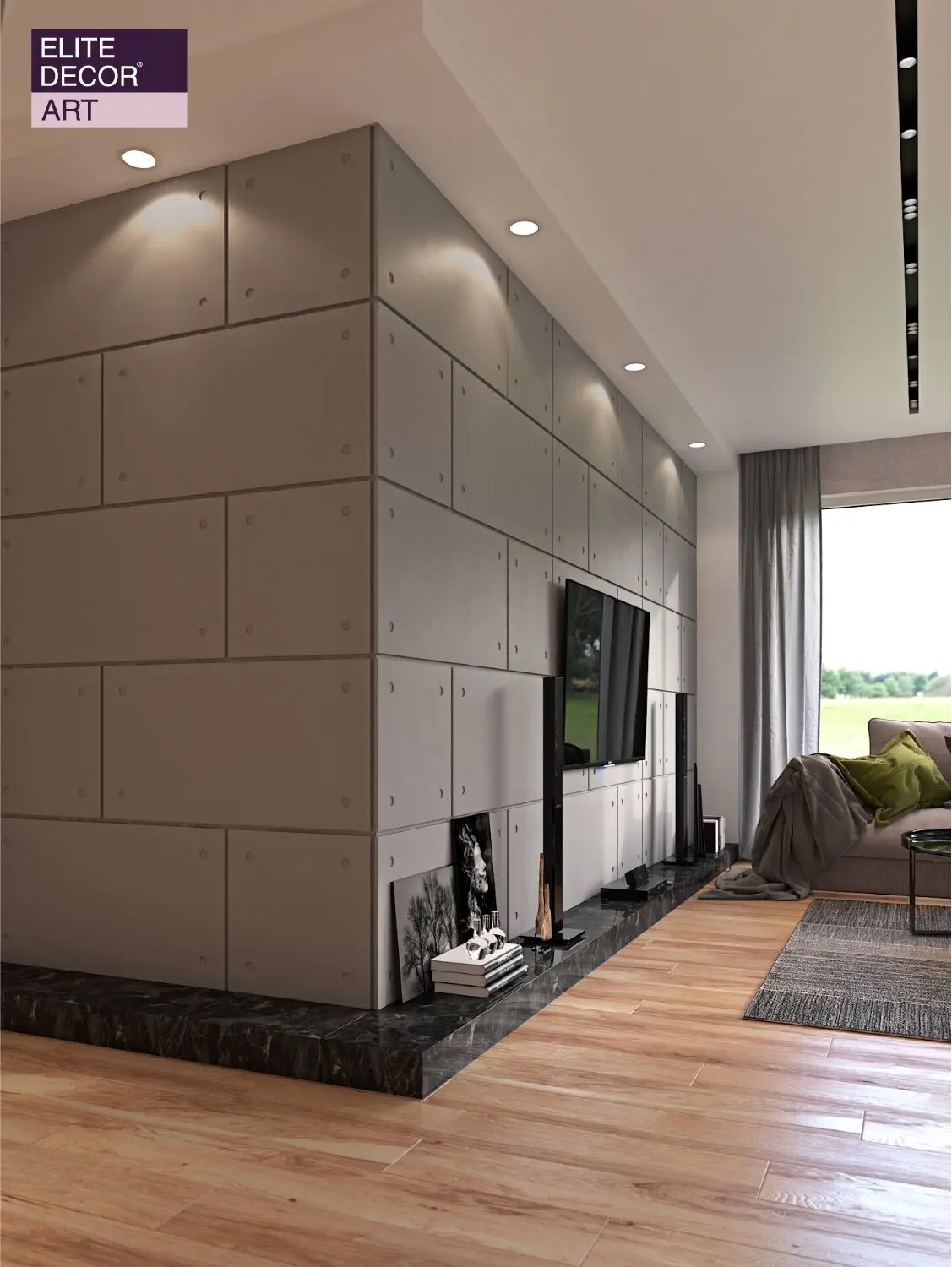 Панель поліуретанова Art Decor (W 301 Бетон (500х500х20 мм)), ELITE DECOR - Зображення W_301-.jpg