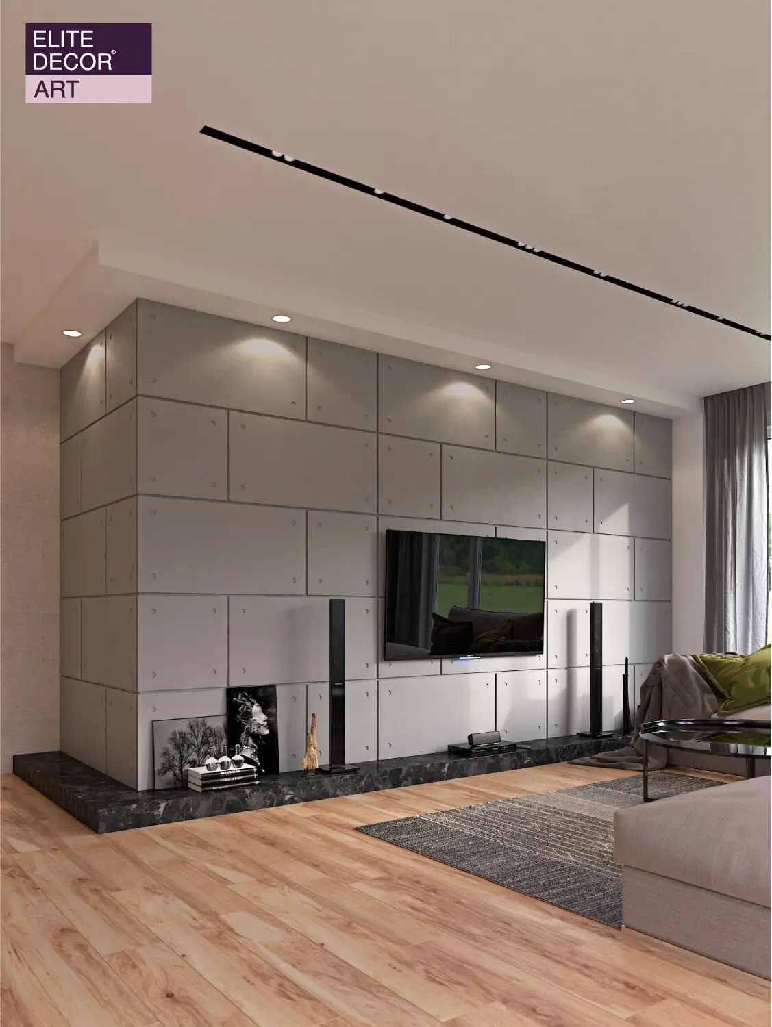 Панель поліуретанова Art Decor (W 302 Бетон (500х1000х20 мм)), ELITE DECOR - Зображення W_302-.jpg