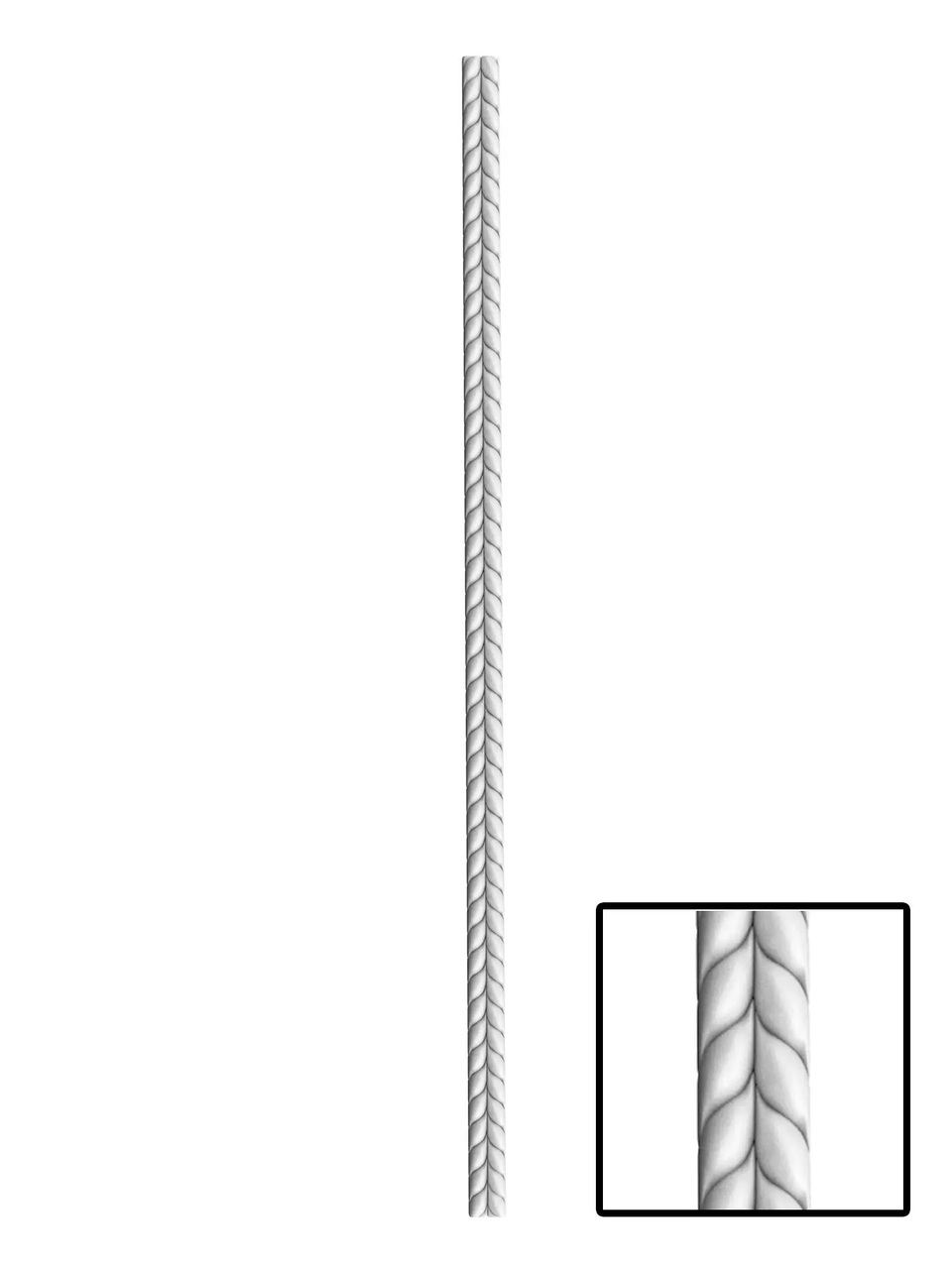 Панель поліуретанова Art Decor (W 311 Косичка (79х2440х27 мм)), ELITE DECOR - Зображення