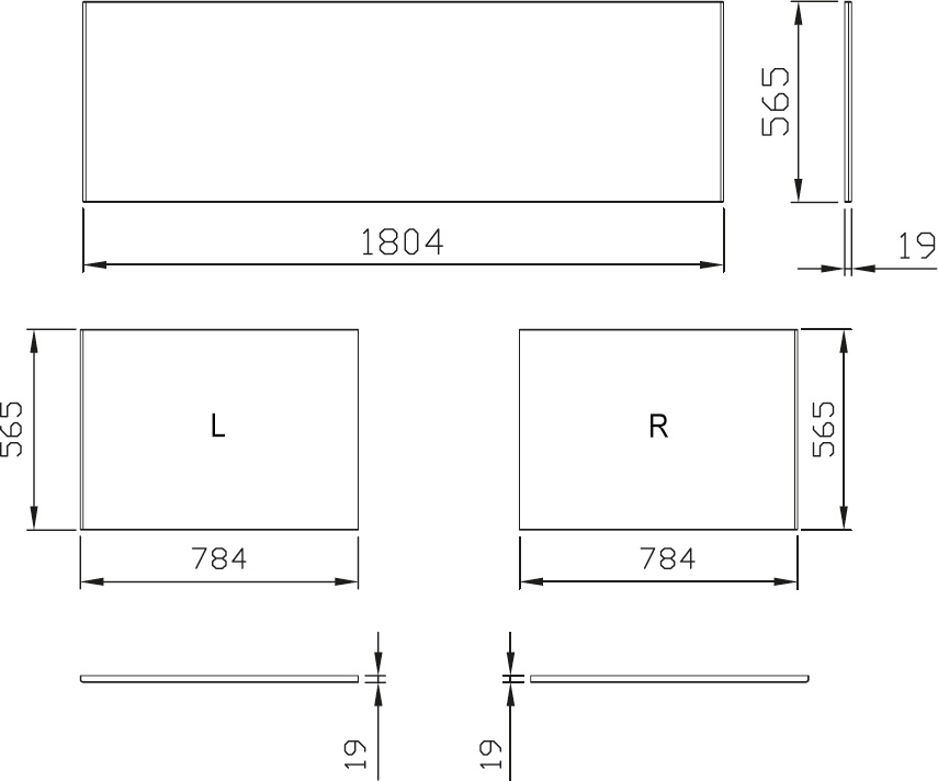 Панель до ванни фронтальна 180 City Slim, (X000001107) RAVAK - Зображення X000001059-2.jpg