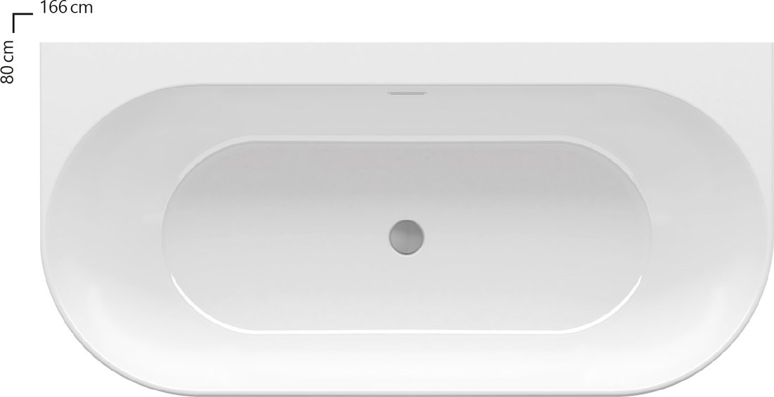 Ванна FREEDOM W 166×80, RAVAK - Зображення