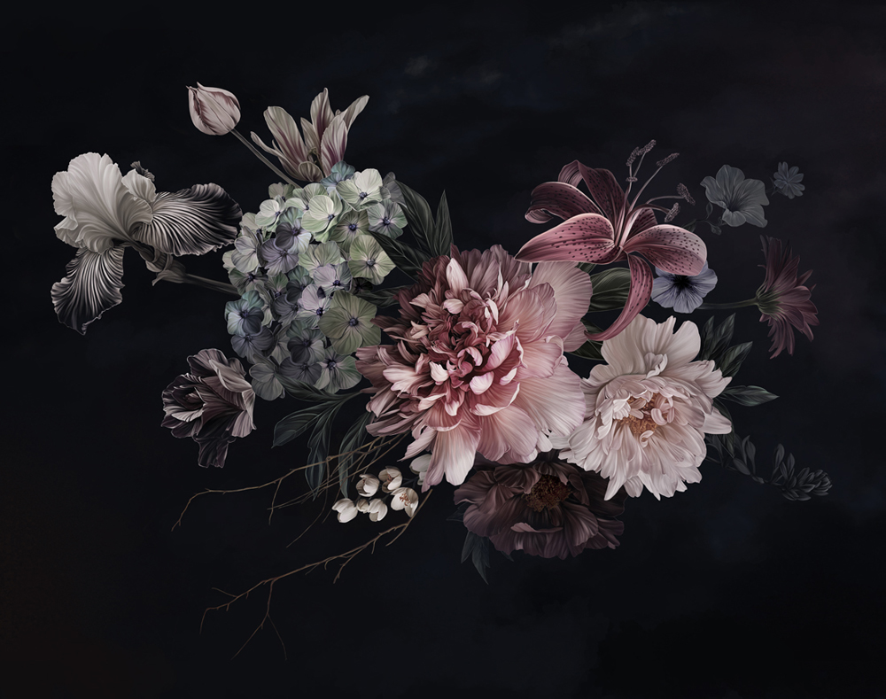 Фотошпалери LeoPrint Вінтажний букет - Зображення