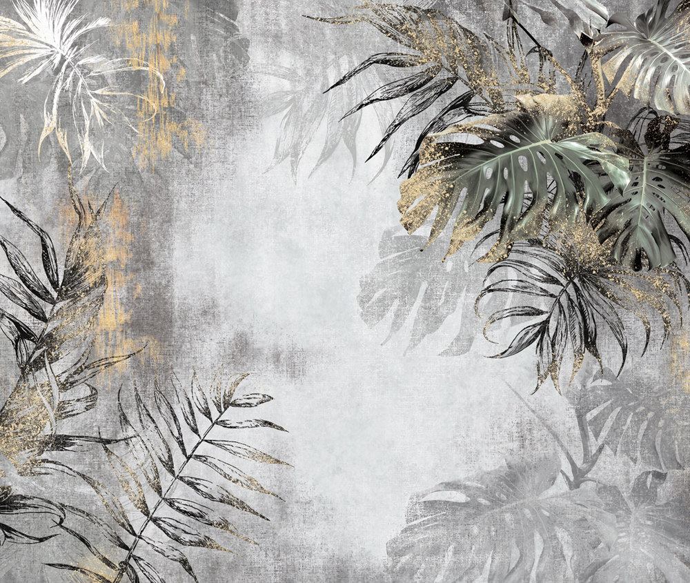 Фотошпалери LeoPrint Золота монстера - Зображення