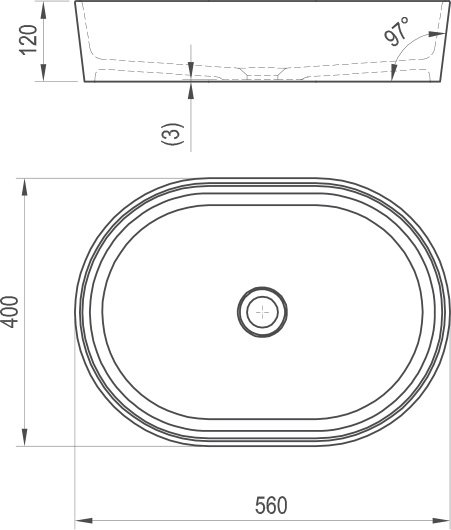 Умивальник MOON 2, RAVAK - Зображення XJN01300002-2.jpg