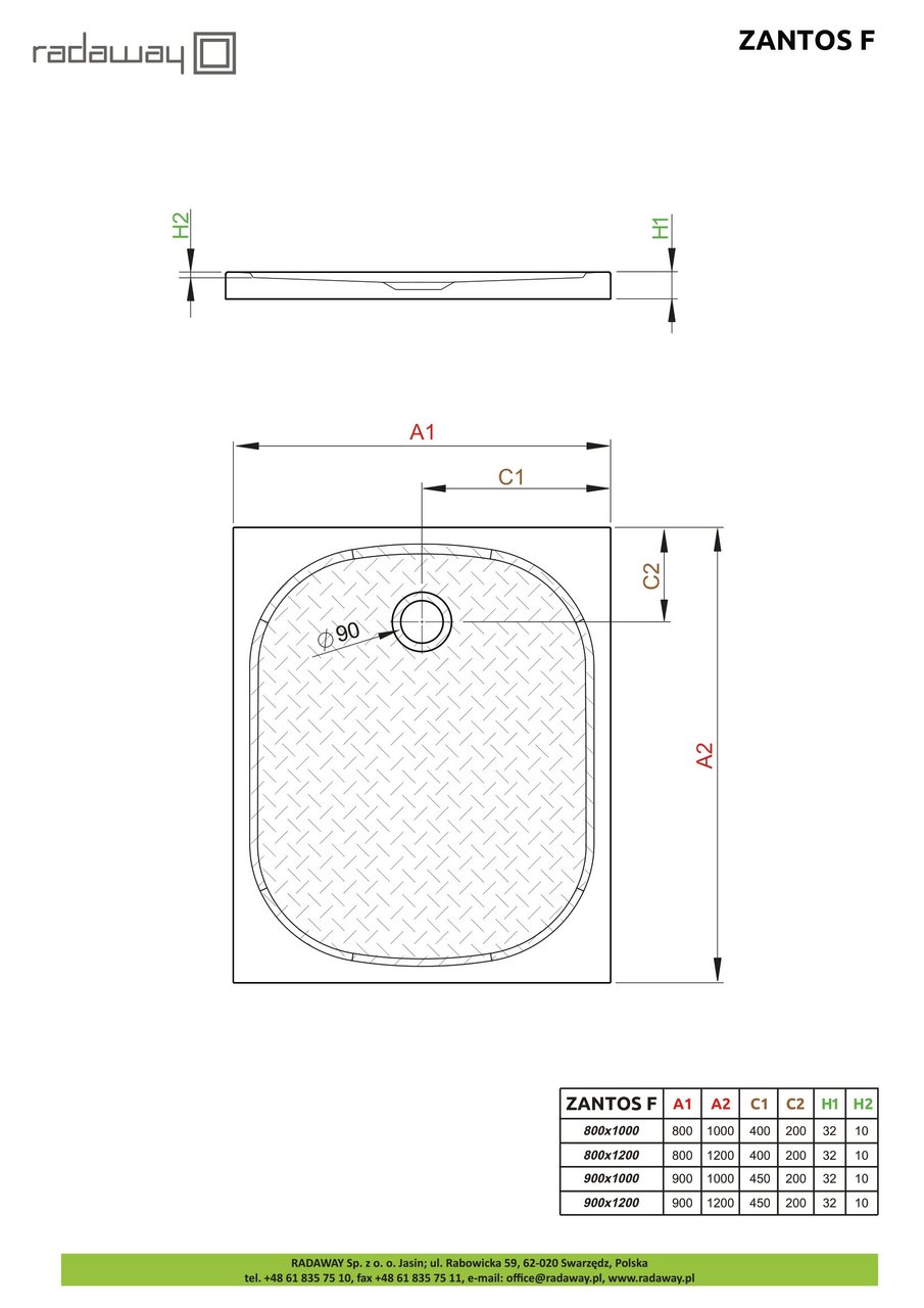 Душовий піддон Zantos F 100x90 см, RADAWAY - Зображення Zantos-F-.jpg
