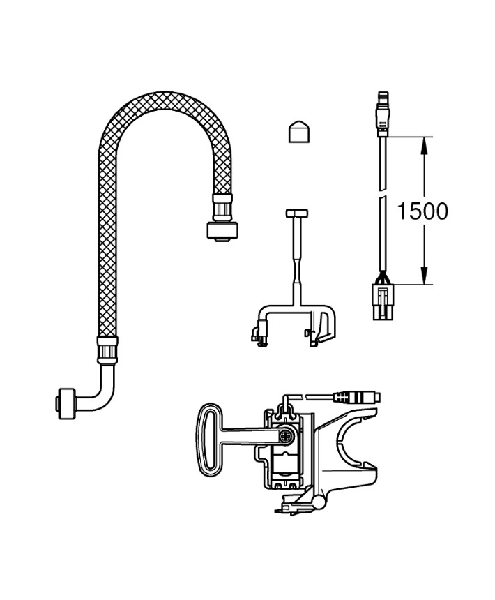 Монтажний комплект зливу Sensia Arena (46944001), Grohe - Зображення a5301-4694.jpg