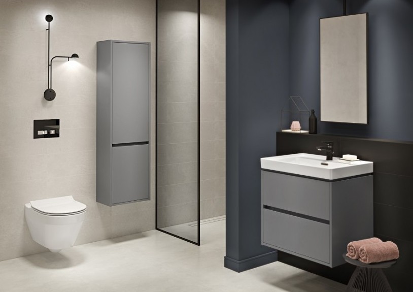 Пенал Crea 40-25 сірий мат, Cersanit - Зображення ad070-cersanit-crea.jpg