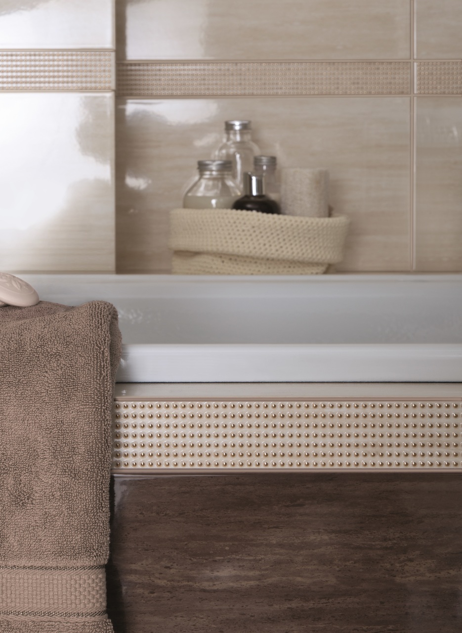 Плитка стінова Doppia Beige 250x400x8 Paradyz - Зображення b5d17-azienka_doppia_detal_1.jpg