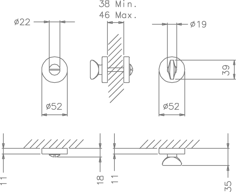 Розетка Tupai 806/77 WC код 0926 - Зображення b87b2-806-desenho-tcnico.png