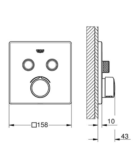 Змішувач Grohtherm SmartControl (29148000), Grohe - Зображення b9b23-29148-1.jpg