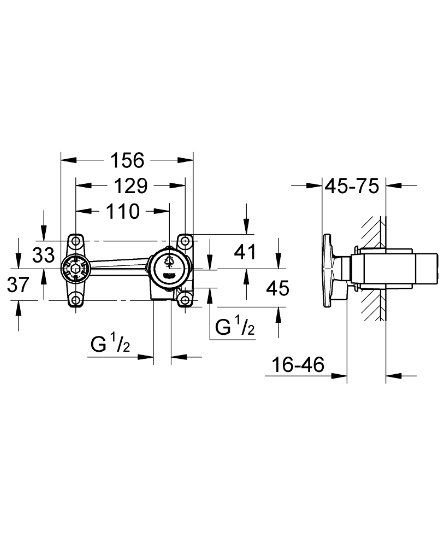 Встроенная часть смесителя Concetto (32635000), Grohe - Зображення ba80a-3263-1.jpg
