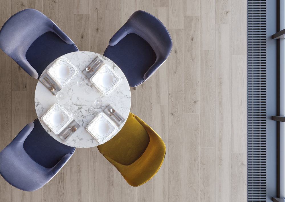 Плитка керамогранітна Acero Bianco RECT 193x1202x8 Cerrad - Зображення c8371-acero_bianco_detal-1.jpg