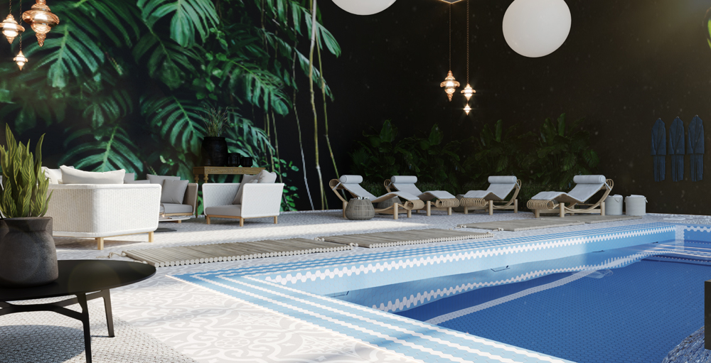 Мозаїка H 6027 Hexagon Violet 295×295x9 Котто Кераміка - Зображення c9791-waterpool50000.jpg