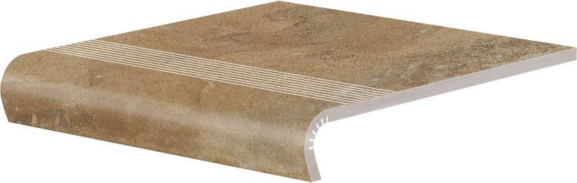 Сходинка з капіносом V-shape Piatto Honey 320-50x300x9 Cerrad - Зображення