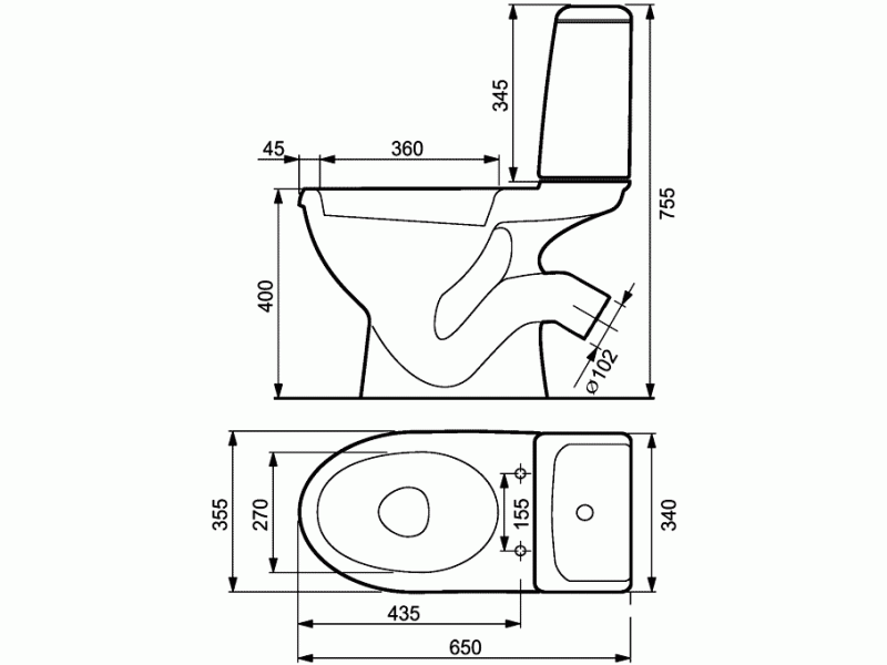 Компакт EKO Е031 з кришкою дюропласт (CCKZ1012071753), Cersanit - Зображення cd940-cersanit-437-eko-e031.gif
