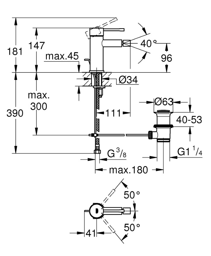 Змішувач для біде Essence New (32935001), Grohe - Зображення ce8c7-3293.jpg