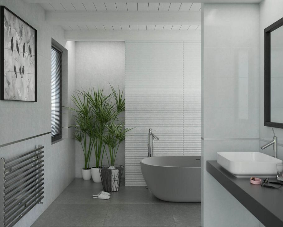 Фриз Uniwersalna listwa szklana Silver 23x600x8 Paradyz - Зображення cfbfc-aranzacja-bialej-lazienki-norway-sky-ceramika-paradyz.jpg