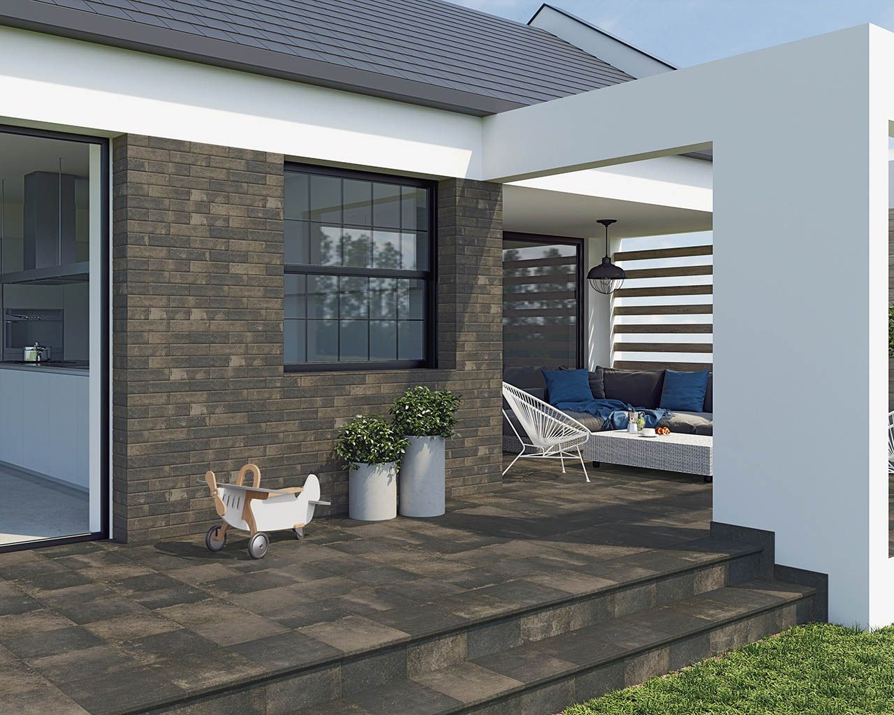 Плитка напольная Scandiano Brown 300x600x11 Paradyz - Зображення d5a07-aranzacja-brazowego-tarasu-scandiano-ceramika-paradyz.jpg