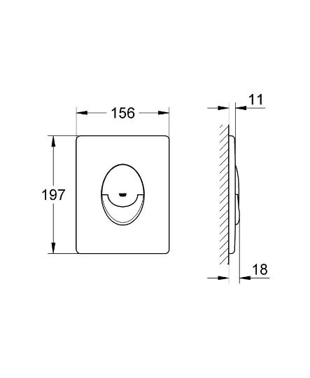 Клавиша смыва Skate Air (38505SH0) белый, Grohe - Зображення d96a2-38505.jpg