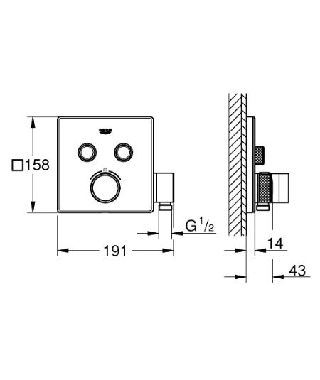 Смеситель Grohtherm SmartControl (29125000), Grohe - Зображення e52ce-2912-1.jpg