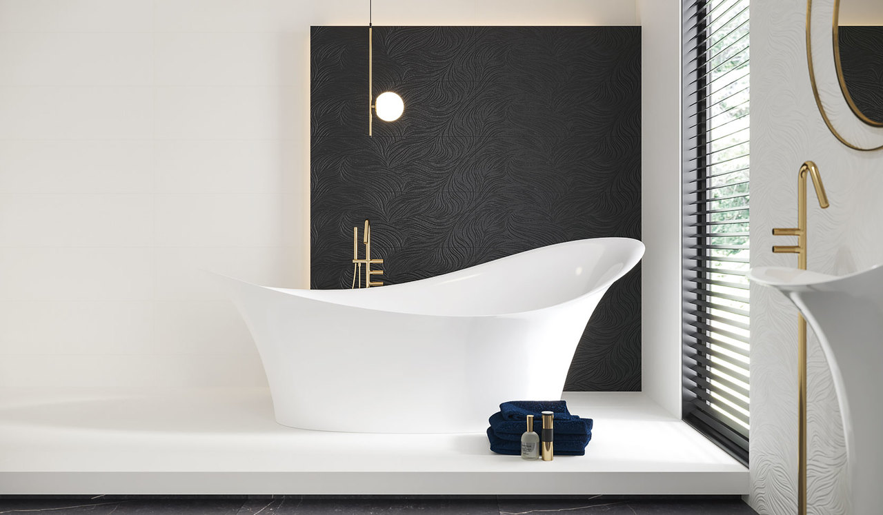 Плитка стінова Elegant Surface Bianco RECT 298x898x9 Paradyz - Зображення e64b2-elegant-surface-bianco-struktura-a-298x898_nero-struktura-a-298x898_bianco-298x898_bianco-598x598_barro-nero-898x1798_detal.jpg