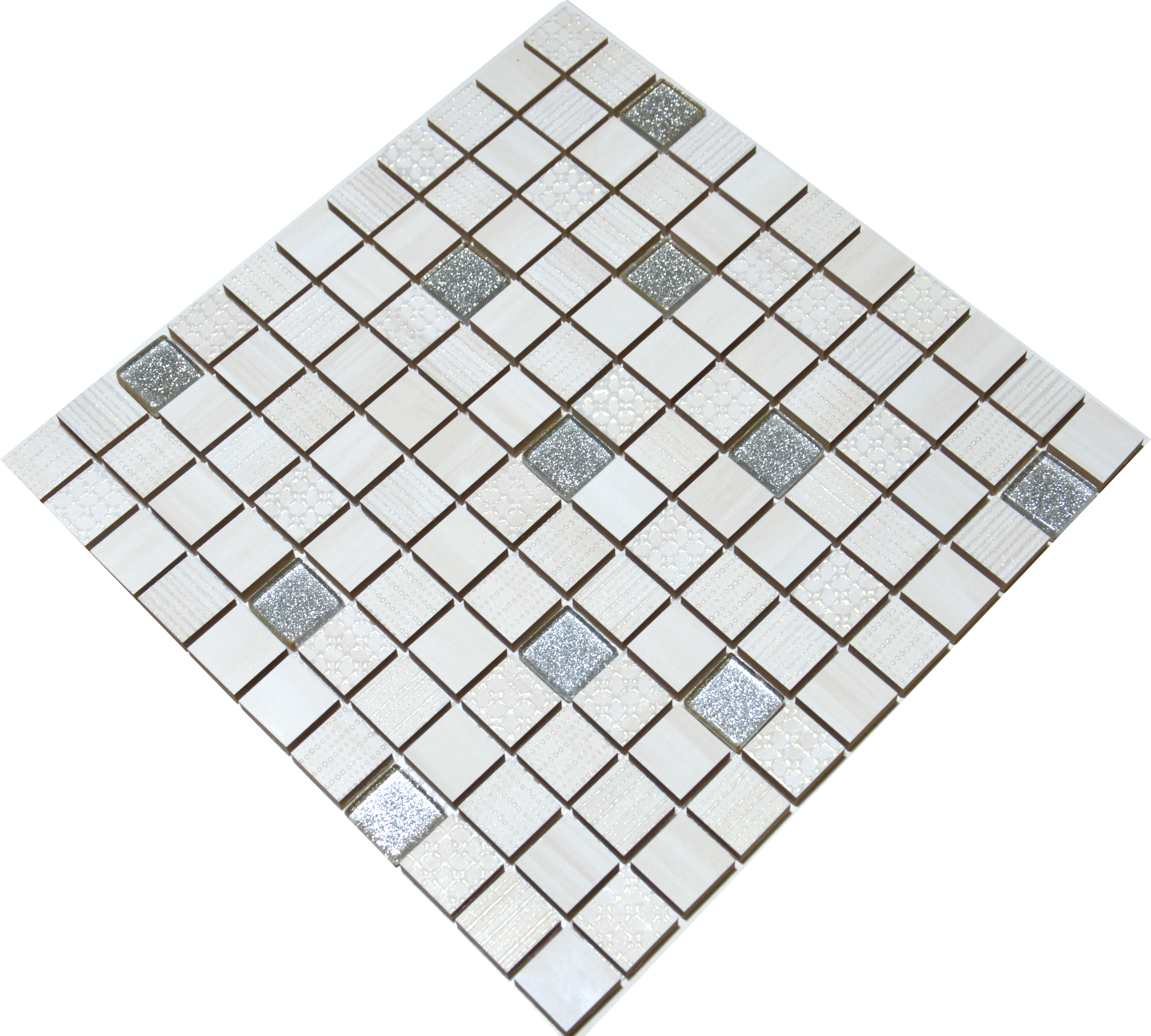 Мозаїка СМ 3043 С2 Cream-Silver 300x300x9 Котто Кераміка - Зображення e7307-cm-3043-c2-cream-silver.jpg