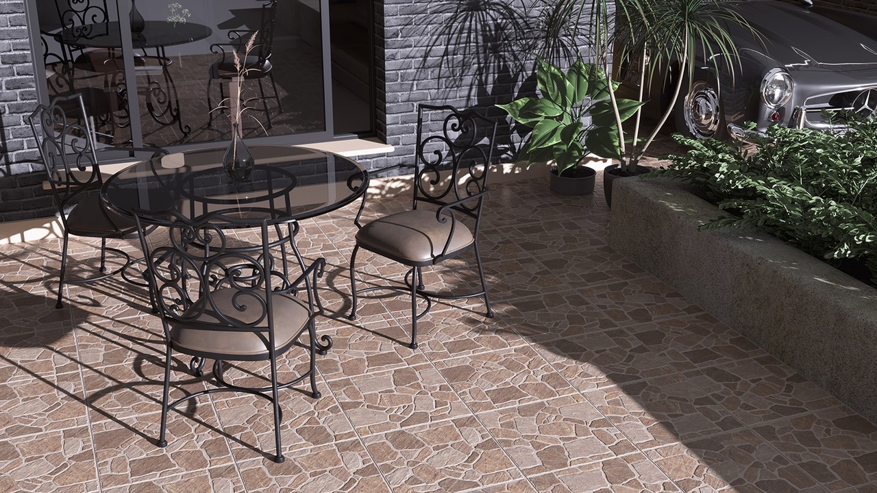 Плитка керамогранітна Cortile коричневий 400x400x8 Golden Tile - Зображення e83ed-0006771001572257290.jpg
