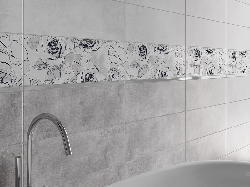 Декор Snowdrops Inserto Flower 200×600x8,5 Cersanit - Зображення e8671-snowdrops-inserto-flower-20x60.jpg