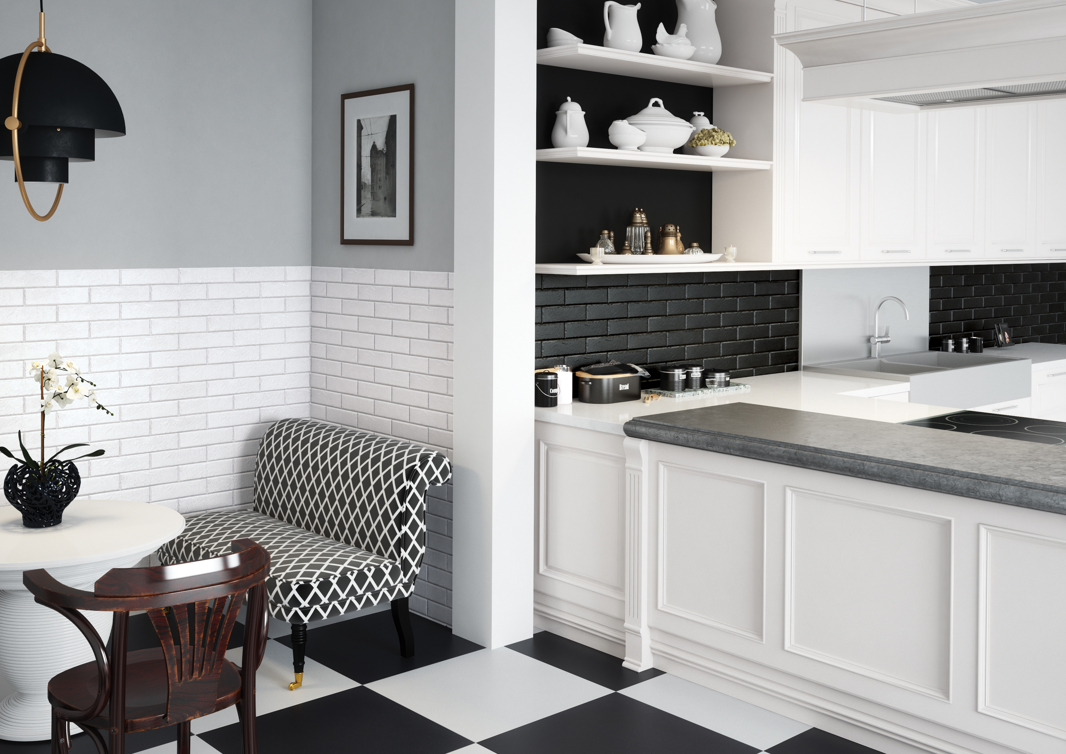 Плитка фасадная  Foggia Bianco 65x245x8 Cerrad - Зображення e9266-foggia_nero_bianco_4.jpg