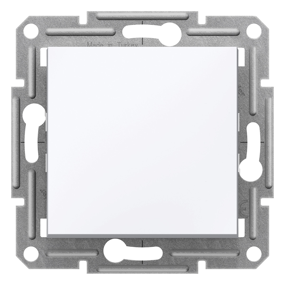 Вимикач двухполюсний, білий, Asfora, без рамки - Зображення