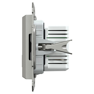 Подвійний зарядний пристрій USB, Asfora, тип A+C, 21 Вт, механізм з супортом, алюміній - Зображення shnider_EPH2700561_IOP-R_CL.jpg