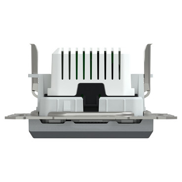 Подвійний зарядний пристрій USB, Asfora, тип A+C, 21 Вт, механізм з супортом, сталь - Зображення shnider_EPH2700562_IOP-top_CL.jpg