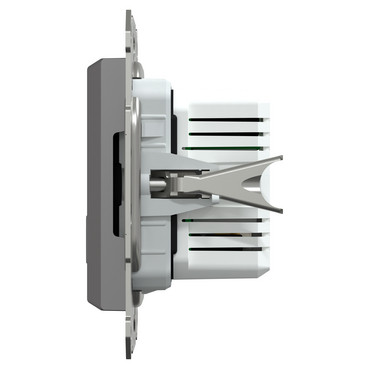 Подвійний зарядний пристрій USB, Asfora, тип A+C, 21 Вт, механізм з супортом, антрацит - Зображення shnider_EPH2700571_IOP-R_CL.jpg