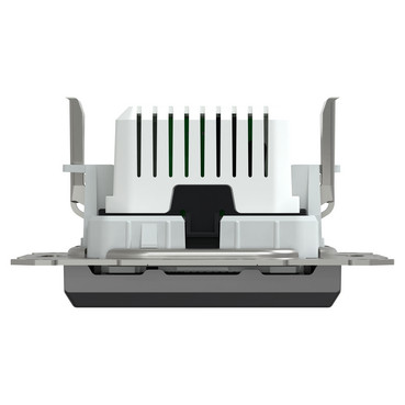 Подвійний зарядний пристрій USB, Asfora, тип A+C, 21 Вт, механізм з супортом, антрацит - Зображення shnider_EPH2700571_IOP-top_CL.jpg