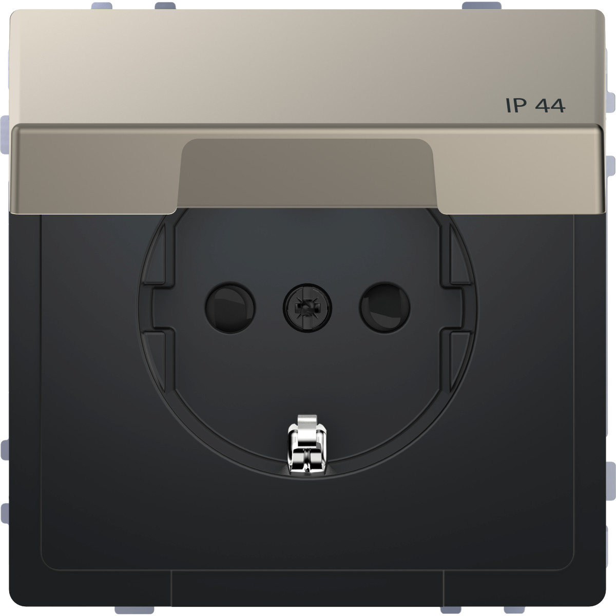 D-Life РОЗЕТКА з-к і кришкою IP44 НІКЕЛЬ - Зображення shnider_MEG2314-6050.jpg