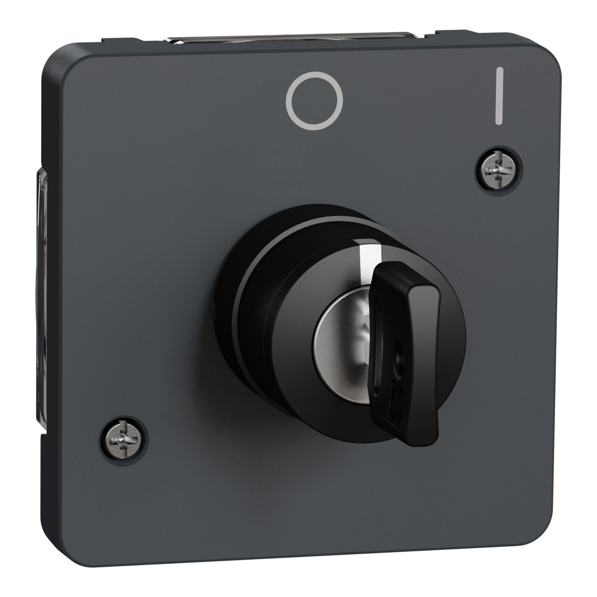 Механізм перемикача з ключем на 2 положення 3A IP55 Mureva Styl, чорний - Зображення