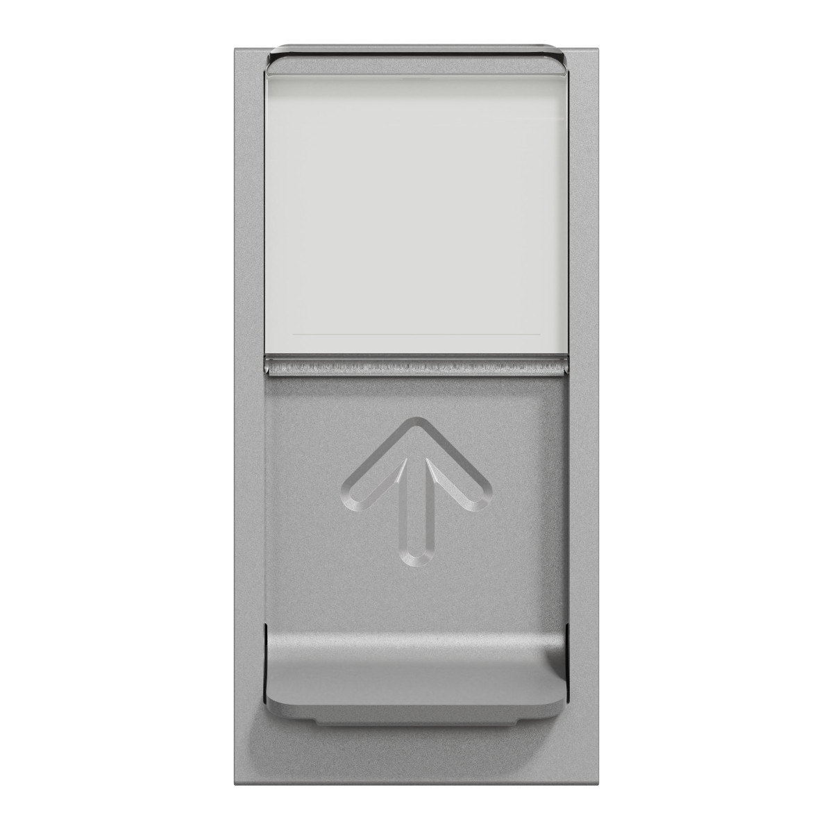 Розетка комп'ютерна RJ45, одинарна категорія 6 STP, 1 модуль алюміній - Зображення shnider_NU341630_IOP-front_WD19.jpg