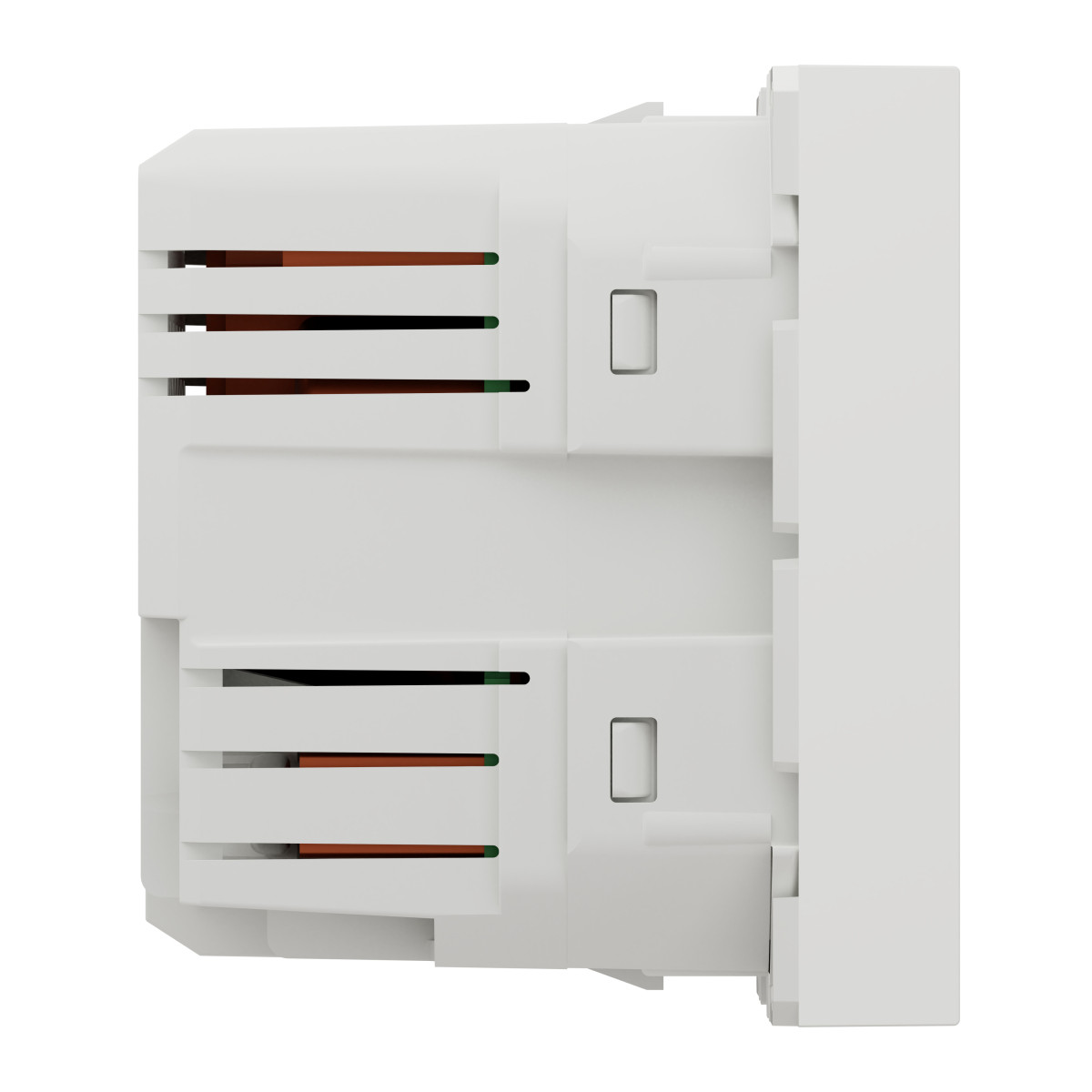 Розетка USB подвійна 2.1А 2 модулі білий - Зображення shnider_NU341818_IOP-left_WD19.jpg