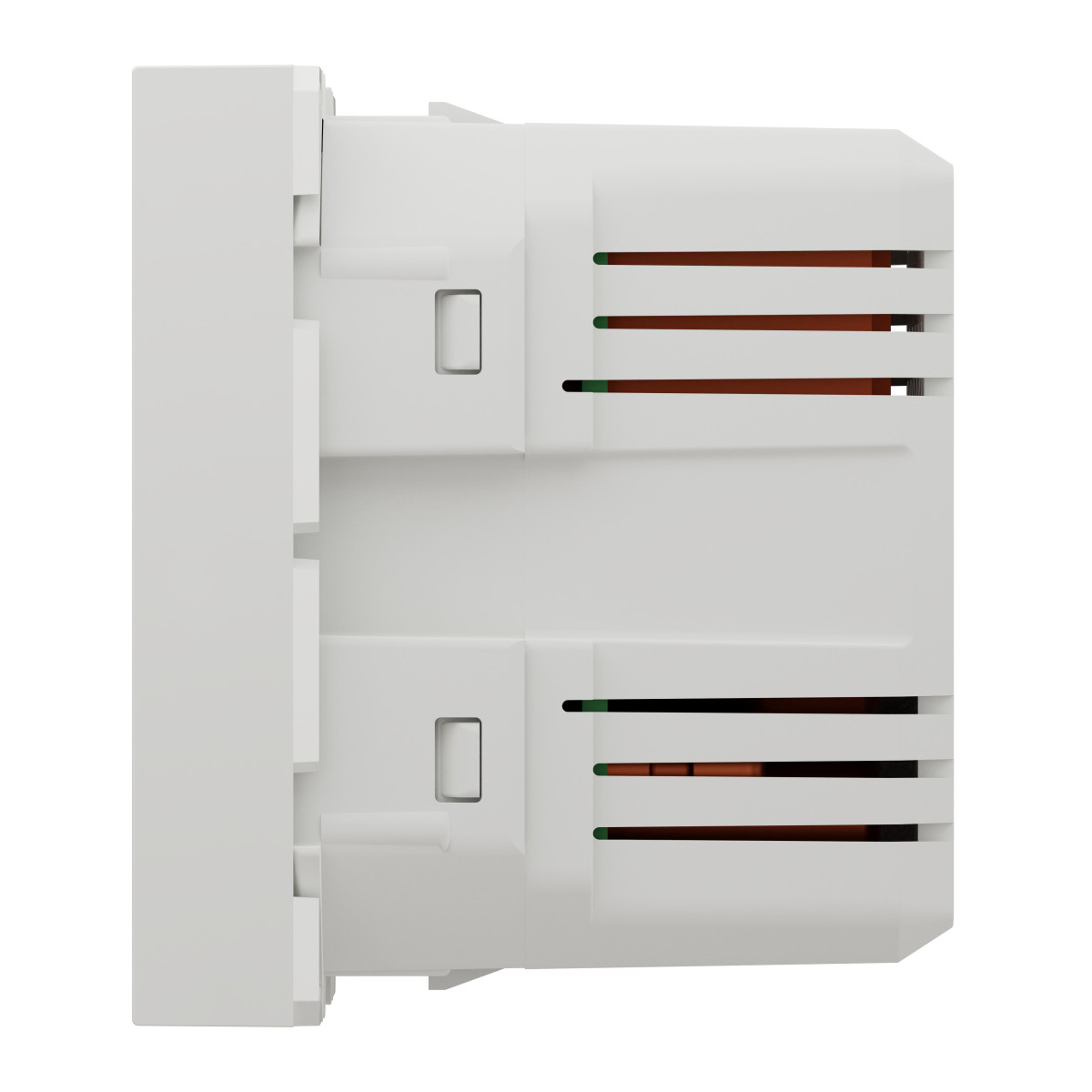 Розетка USB подвійна 2.1А 2 модулі білий - Зображення shnider_NU341818_IOP-right_WD19.jpg