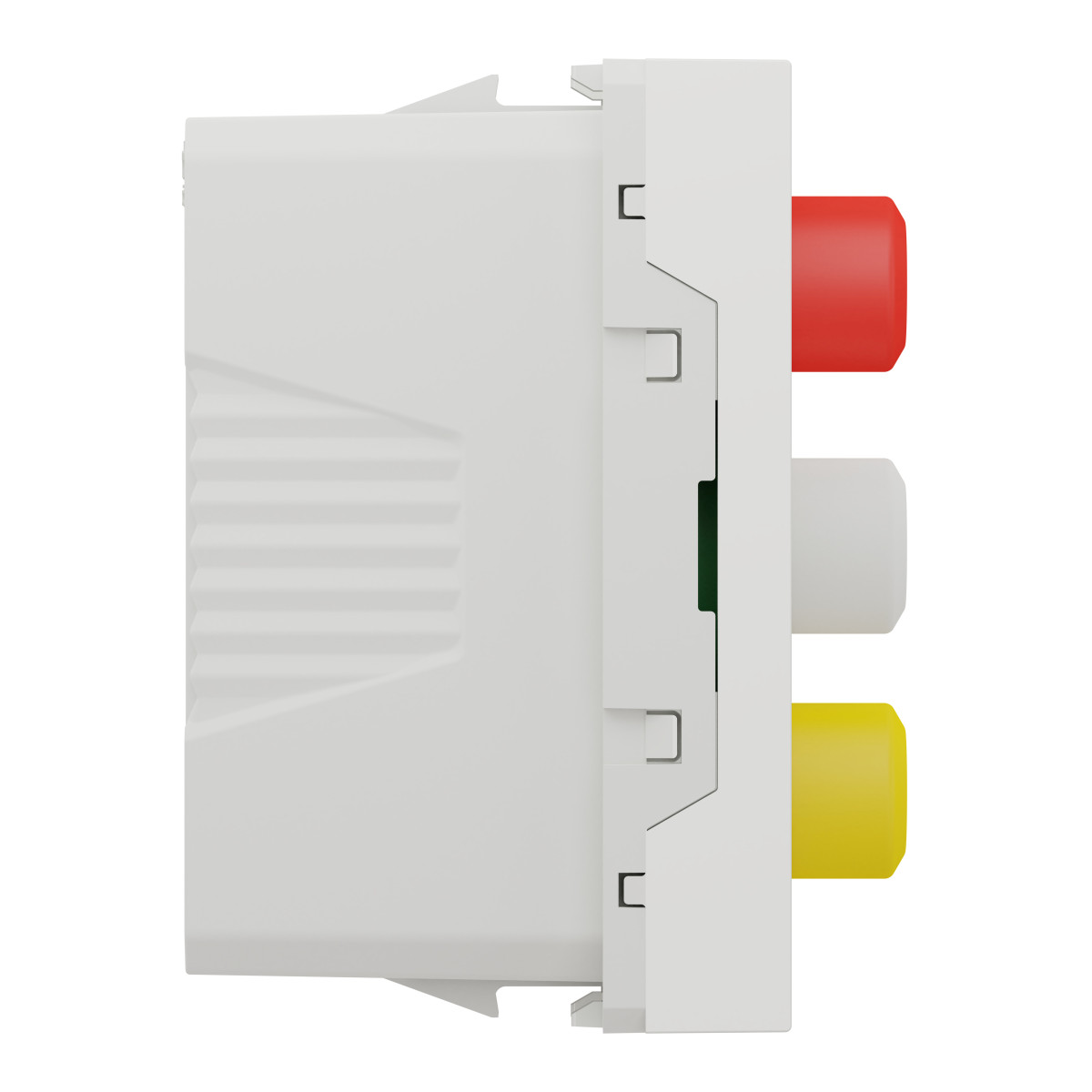 Розетка 3 RCA, 1 модуль білий - Зображення shnider_NU343118_IOP-left_WD19.jpg
