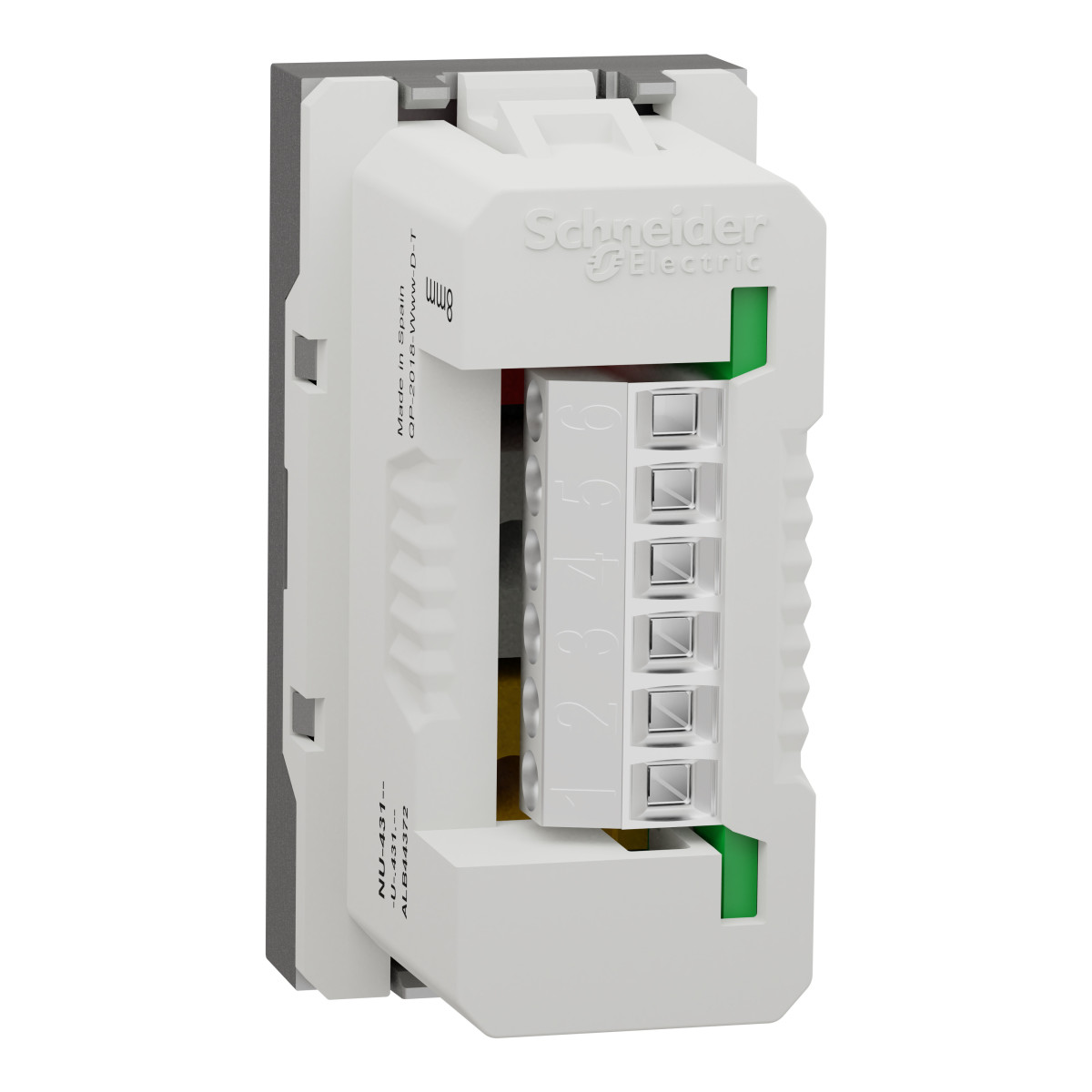 Розетка 3 RCA, 1 модуль алюміній - Зображення shnider_NU343130_IOP-default_back_WD19.jpg